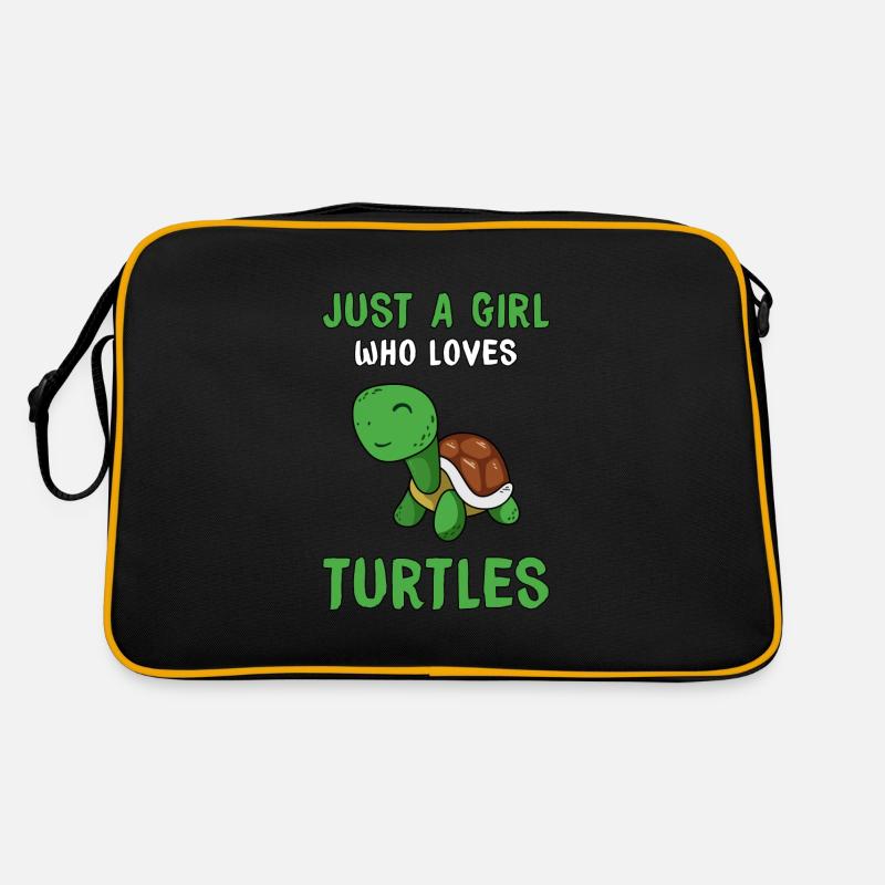 Schildkröte Turtle Geschenkidee Schildkröten Tier Retro Tasche
