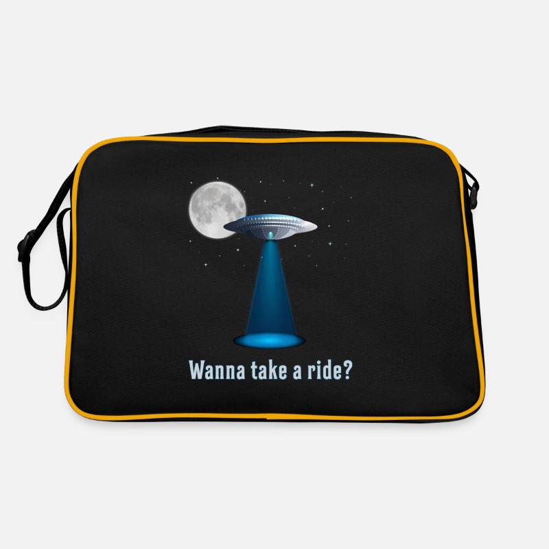 Alien Aliens Ufo Space Raumschiff Geschenkidee Retro Tasche