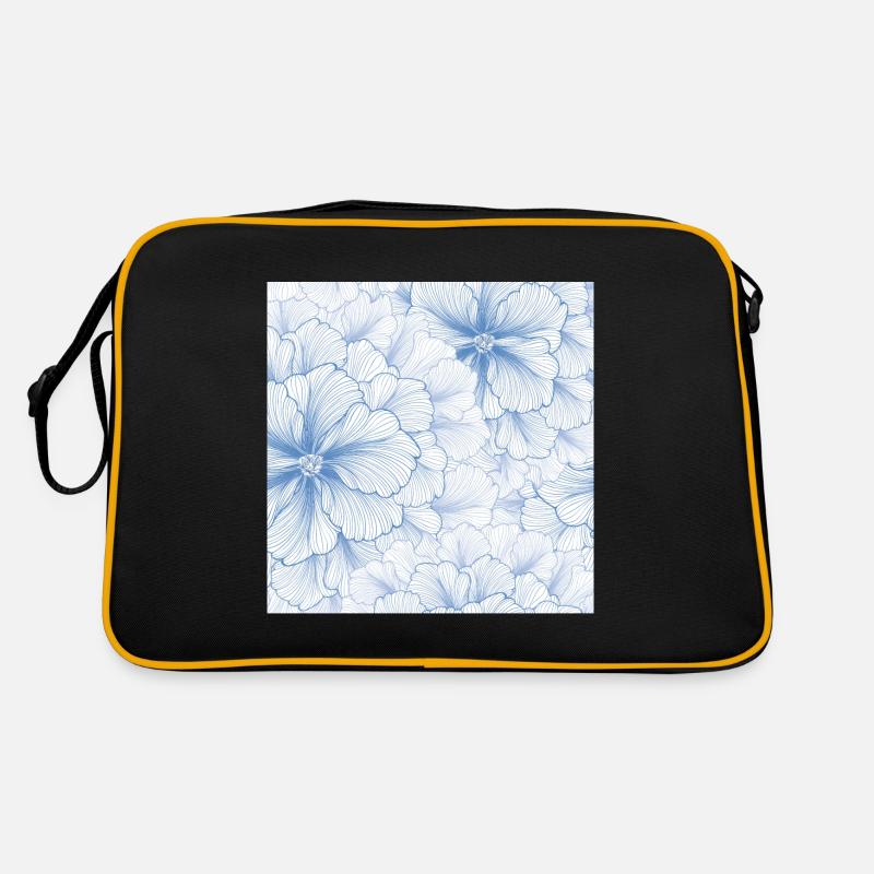 Flower Pattern - Retro Bag - black/gold