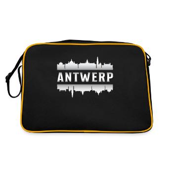 Anvers Antwerp Belgique Cadeau Rengaine Vacances - Sac Retro - noir/or - Dos