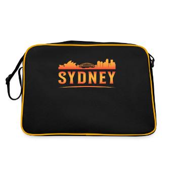 Sydney Australie ville vacances cadeau Rengaine - Sac Retro - noir/or - Dos