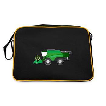 Combine tractor tractor farmer - Retro Bag - black/gold - Back