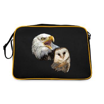 Effraie des clochers et Pigago américain - Sac Retro - noir/or - Dos