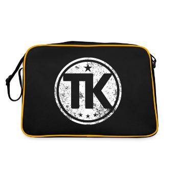 Logo du nom personnel des initiales TK - Sac Retro - noir/or - Dos