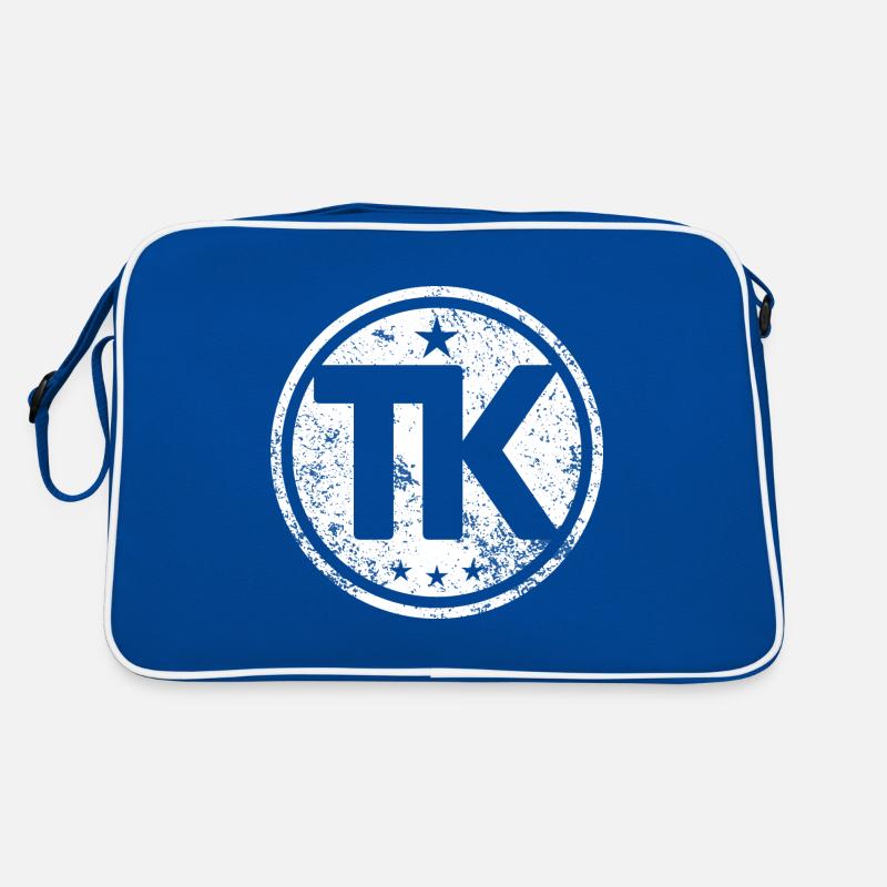 TK initials personal name logo Retro Bag