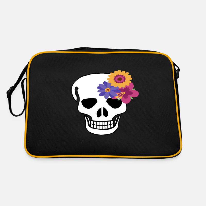 Skull flower Retro Bag