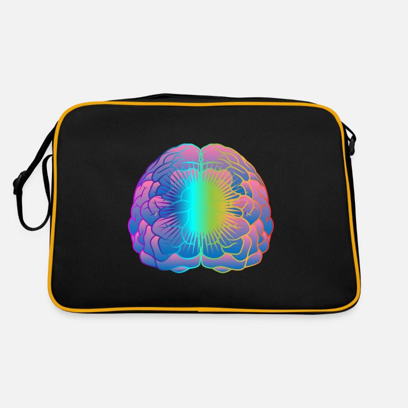 Brain template brain cell brain psychology Retro Bag