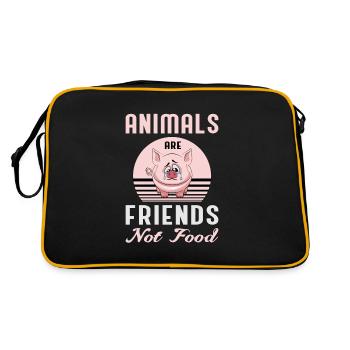 Végétalienne végétalienne végétalienne vegetal idée cadeau - Sac Retro - noir/or - Dos