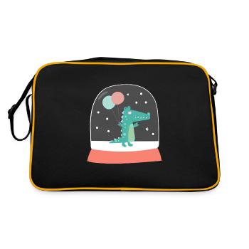 Boule de neige Mignon crocodile anniversaire 2020 - Sac Retro - noir/or - Dos