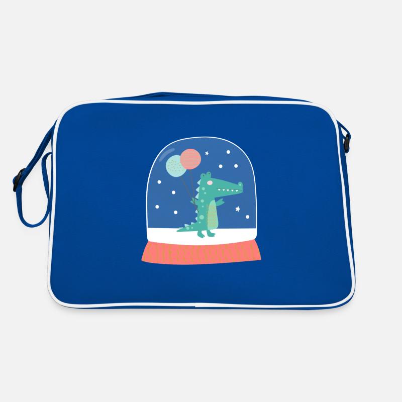 Snow globe Cute crocodile birthday 2020 Retro Bag