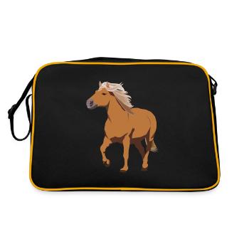 Poney à cheval Haflinger - Sac Retro - noir/or - Dos