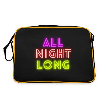 All Night Long Party Club Scene Nightlife Celebrations - Retro Bag - black/gold - Back