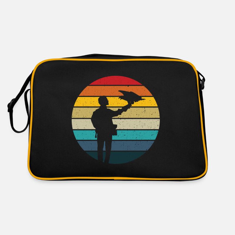 Falconer retro sunset falconry hawking falconer Retro Bag