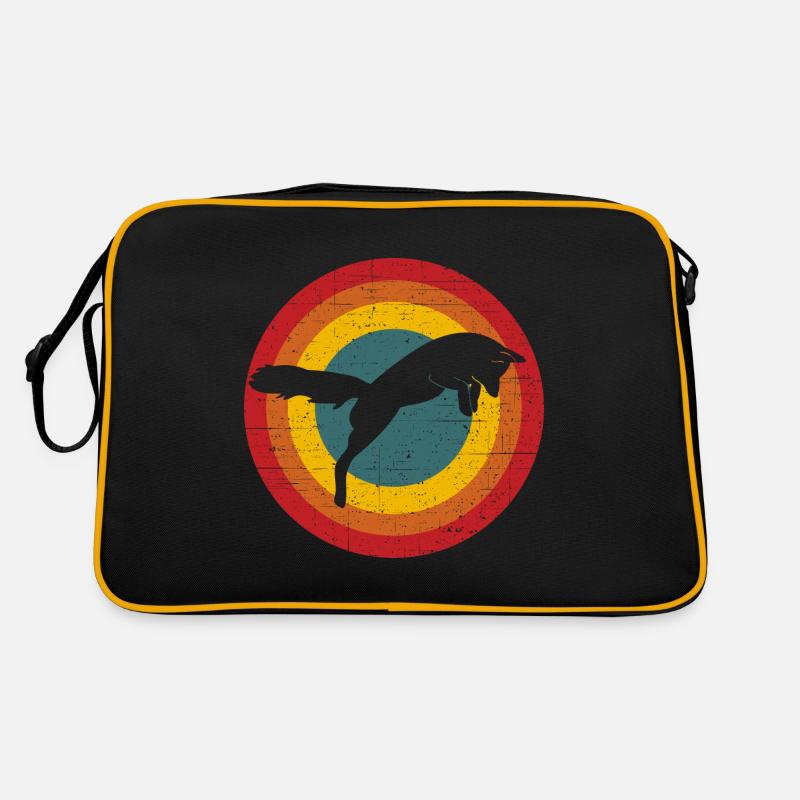 Fuchs - Retro Tasche - Schwarz/Gold