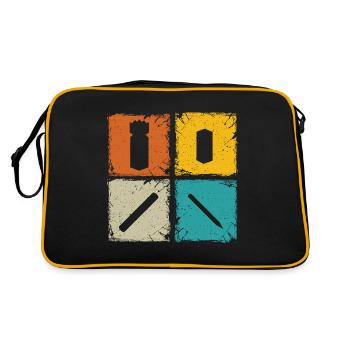 Kubb retro squares kubb yard game player - Retro Bag - black/gold - Back