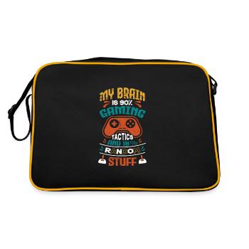 CERVEAU DE JOUEUR - Sac Retro - noir/or - Dos