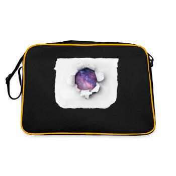 Papier déchiré - Univers - Sac Retro - noir/or - Dos