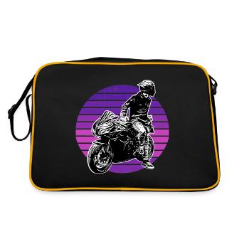 Motorcycle Lifestyle / Motorcycle / Motorcycles biker - Retro Bag - black/gold - Back