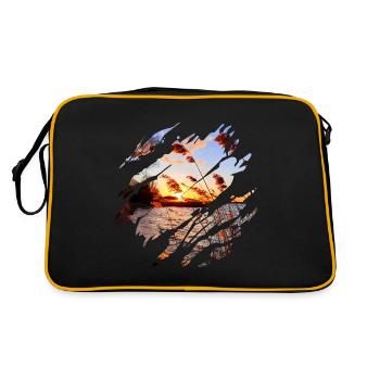 NORTH SEA BALTIC SEA SUNSET - Retro Bag - black/gold - Back