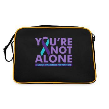 Suicide Awareness Prevention - Retro Bag - black/gold - Back