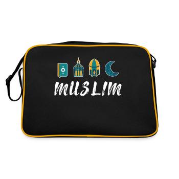 Musulman Vintage Musulman Musulman Rétro - Sac Retro - noir/or - Dos