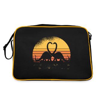 Dinosaurier Sonnenuntergang Valentinstag - Sac Retro - noir/or - Dos
