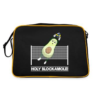 Holy Blockamole Volleyball - Retro Tasche - Schwarz/Gold - Hinten