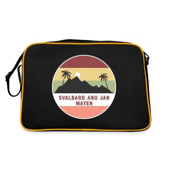 svalbard und jan mayen Retro Land und Länder - Retro Tasche - Schwarz/Gold - Hinten