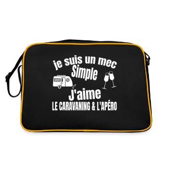 caravaning et apero - Sac Retro - noir/or - Dos