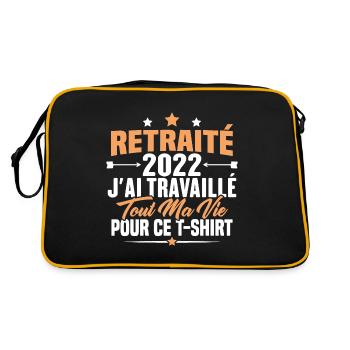 Retraité En 2022 / Humour Cadeau Retraité 2022 - Sac Retro - noir/or - Dos
