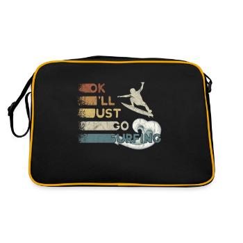 Je vais juste aller surfer vague expulser surfeur - Sac Retro - noir/or - Dos