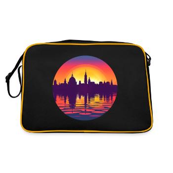 Hall Skyline - Retro Bag - black/gold - Back