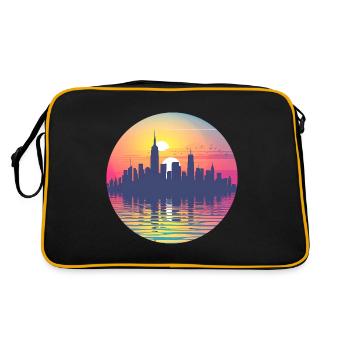 Herne Skyline - Sac Retro - noir/or - Dos
