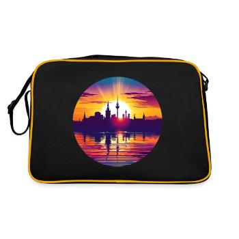 Kassel Skyline - Retro Bag - black/gold - Back