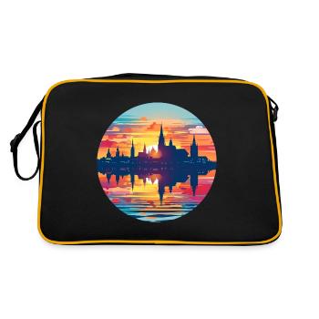 Mainz Skyline - Retro Bag - black/gold - Back