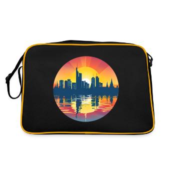 Lunen Skyline - Retro Tasche - Schwarz/Gold - Hinten