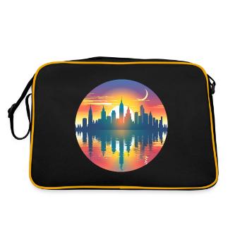 Paderborn Skyline - Retro Tasche - Schwarz/Gold - Hinten