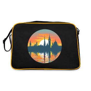 Oldenburg Skyline - Retro Bag - black/gold - Back
