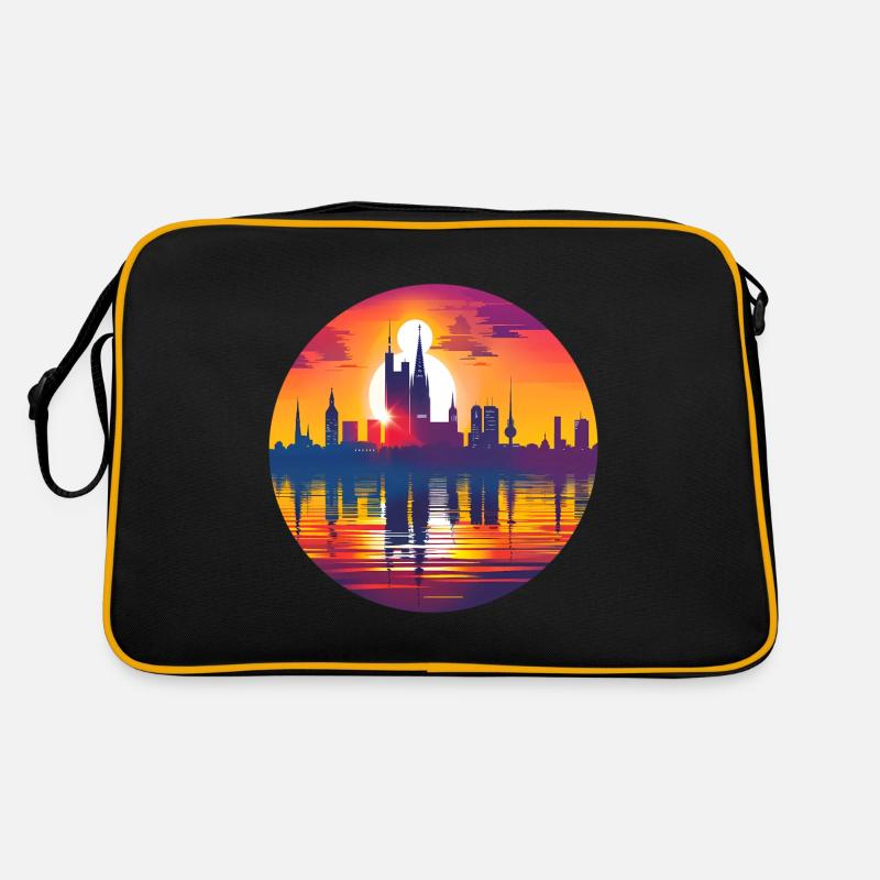 Osnabruck Skyline - Retro Tasche - Schwarz/Gold