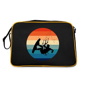 Cerf-volant Homme Kitesurfer Kitesurfer Femme Kitesurf - Sac Retro - noir/or - Dos