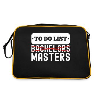 To Do List Bachelors Masters Degree Graduation - Retro Bag - black/gold - Back