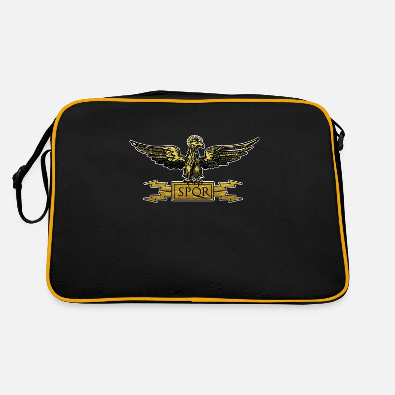 Rome Aigle Jupiter Blitze SPQR - Sac Retro - noir/or