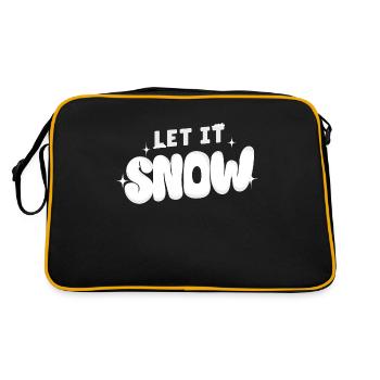 Bonjour hiver disant heure d'hiver neige neige fraîche - Sac Retro - noir/or - Dos