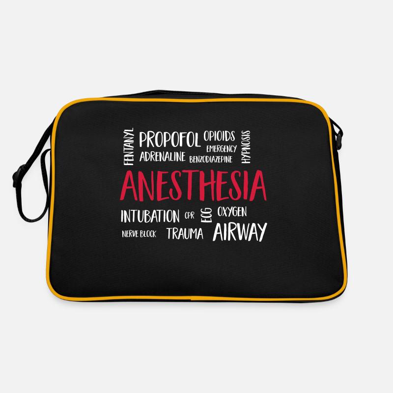 anesthesiaclusterw - Retro Bag - black/gold