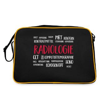 radiologiecloudw - Retro Tasche - Schwarz/Gold - Hinten