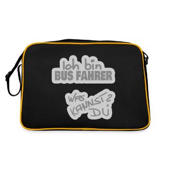 Busfahrer - Retro Tasche - Schwarz/Gold - Hinten