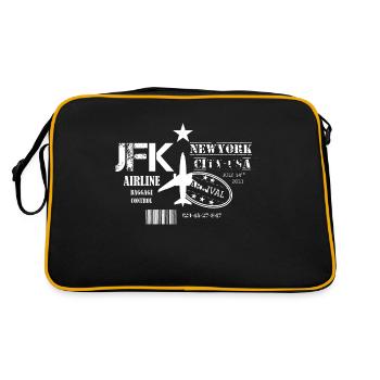 JFK new York - Sac Retro - noir/or - Dos