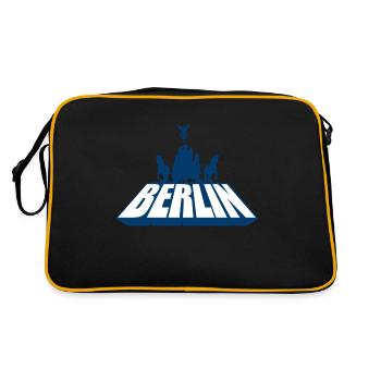 Berlin Brandenburger Tor cadeau pour un - Sac Retro - noir/or - Dos