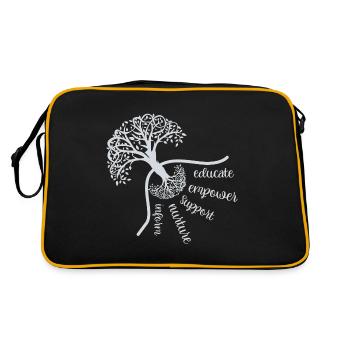 Educate Empower Support Nurture Inform Doula - Retro Bag - black/gold - Back