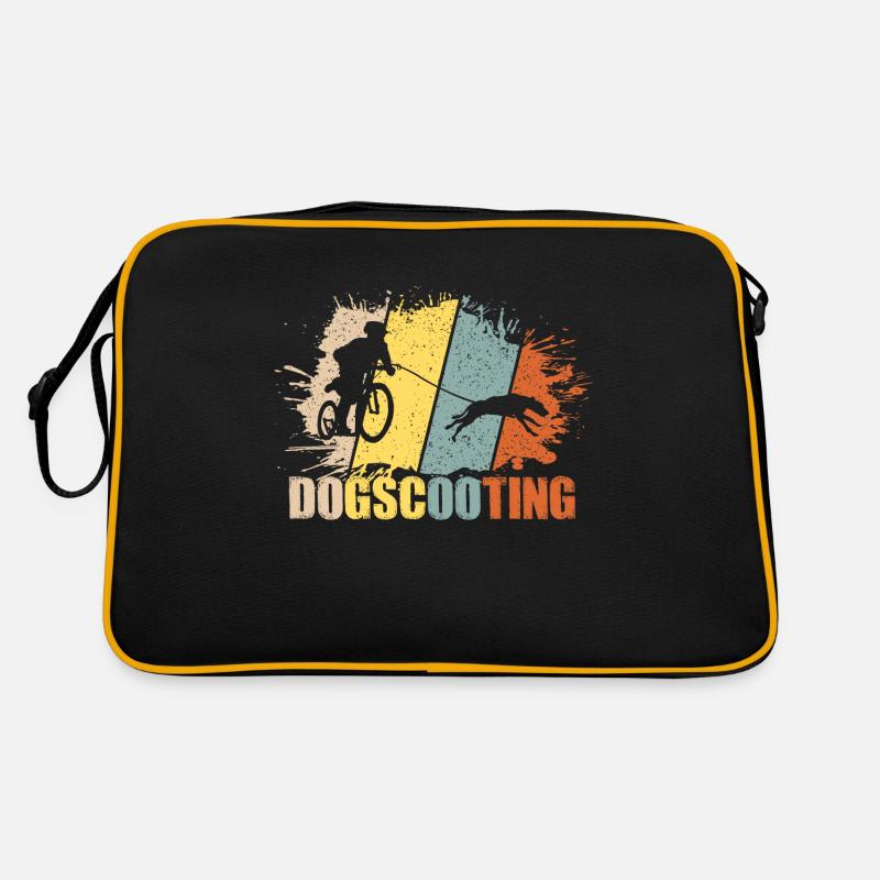 Dogscooting Geschenk für einen Dogscooter und Retro Tasche